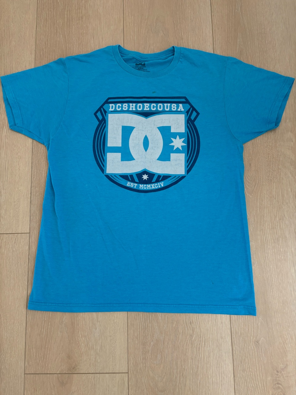 DC Blue Short Sleeve Logo T‑Shirt